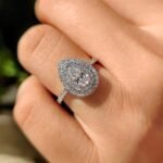 Pear Cut Engagement Ring With Cathedral Setting - Image 2