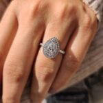 Pear Cut Engagement Ring With Cathedral Setting - Image 7