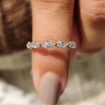Yellow Gold Marquise Wedding Band - Image 9